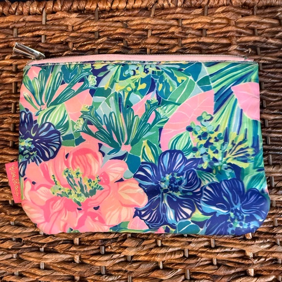 Lilly Pulitzer Zipper Clutch Pouch Makeup Bag Purse Organization - Picture 2 of 6